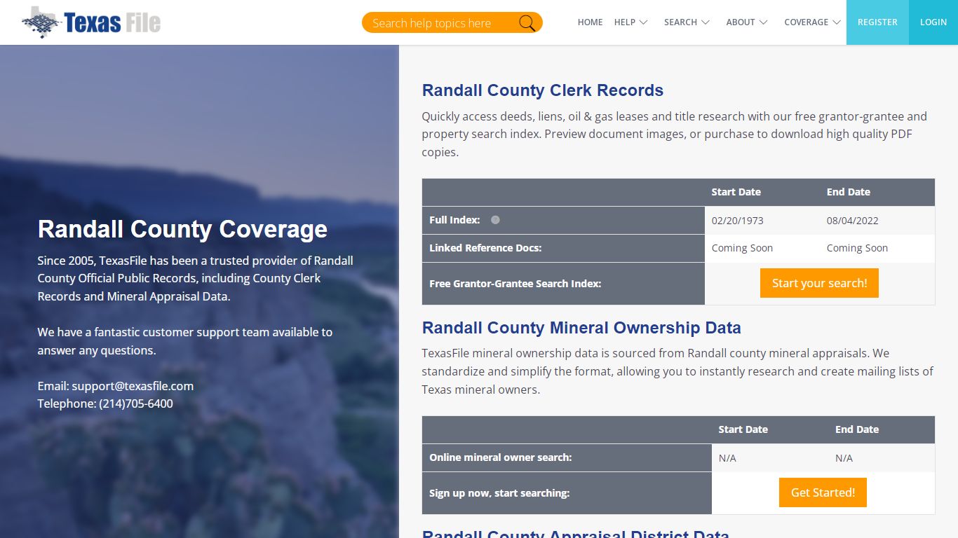 Randall County Clerk Official Public Records | TexasFile